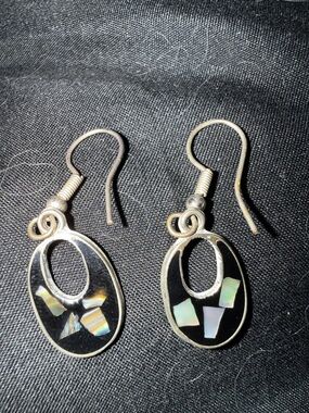 Vintage alpaca mexico earrings